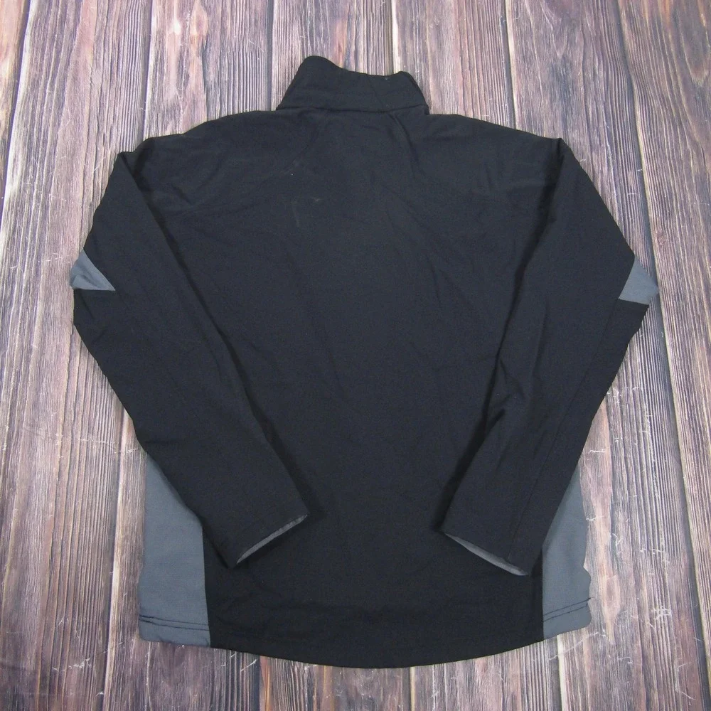 Nike ACG Jacket Mens Small Black Gray Full Zip‎ Softshell Hiking Walking Trail